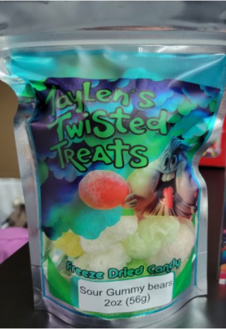 Freeze Dried sour crunchy bears